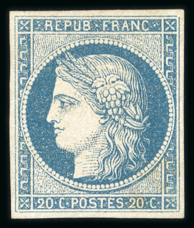 Stamp of France » Type Cérès de 1849-1850 Non émis, Cérès 1ère émission Y&T n°8b bleu dit "Astruc"