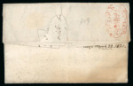 Stamp of Ireland » Pre-Stamp Postal History » Local Post Period - 1773-1840 1821 (16.4) Folded entire sent from Belfast to Upper