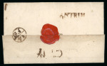 Stamp of Ireland » Postal History (Arranged alphabetically by County) Antrim: 1722 (3.2) Small neat folded entire from Antrim