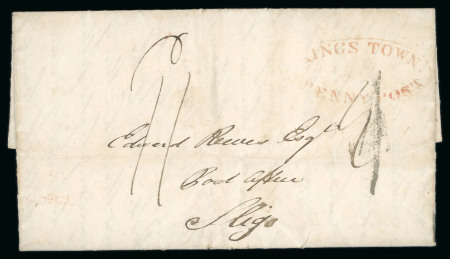 Stamp of Ireland » Postal History (Arranged alphabetically by County) Dublin - Kingstown: 1823 (30.7) Folded entire sent