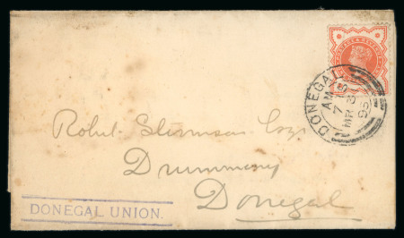 Stamp of Ireland » Postal History (Arranged alphabetically by County) Donegal: 1896 (31.3) Printed circular of the Clerk's