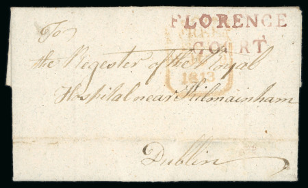 Stamp of Ireland » Postal History (Arranged alphabetically by County) Dublin - Kingstown: 1823 (30.7) Folded entire sent