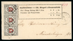 Stamp of Switzerland / Schweiz » Orts-Post und Poste Locale 1851, Poste Locale mit Kreuzeinfassung im waagerechten Dreierstreifen
