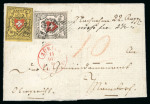 Stamp of Switzerland / Schweiz » Orts-Post und Poste Locale 1851, Poste Locale mit Kreuzeinfassung, in Mischfrankatur mit Rayon II