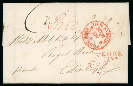 Stamp of Ireland » GB Used In Ireland 1841 (12.9) Folded cover from Tullow (County Carlow)