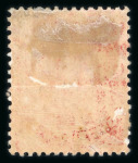 Stamp of Turks and Caicos Islands 1867-93 small group on card with with Throat flaw or Neck flaw varieties