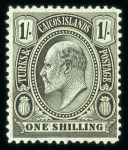 Stamp of Turks and Caicos Islands 1909 Wmk Mult Crown CA group of watermark varieties (4)