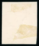 Stamp of Turks and Caicos Islands 1922 3/- carmine printer's sample in carmine imperforate on white card