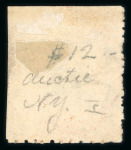 Stamp of Turks and Caicos Islands 1881 '4' on 1d dull red, 2 unused examples (without gum) with surcharge types 29 and 28