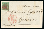 Stamp of Switzerland / Schweiz » Kantonalmarken » Genf 1849, grosser Adler dunkelgrün auf Brief