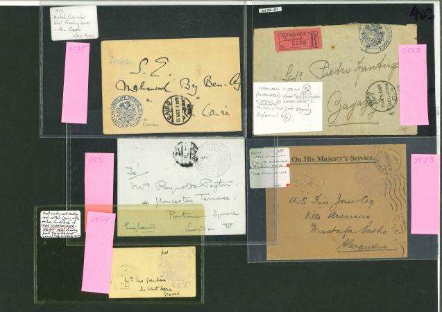 Stamp of Egypt » Officials 1907-29 Consular Mail: Attractive group of five covers