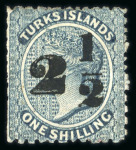 Stamp of Turks and Caicos Islands 1881 group of mint or unused surcharges on a Hagner