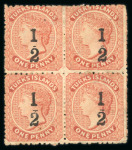 Stamp of Turks and Caicos Islands 1881 group of mint or unused surcharges on a Hagner