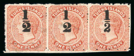 Stamp of Turks and Caicos Islands 1881 substantial collection of the surcharge issues neatly presented and (in most cases) identified on Hagners in a binder