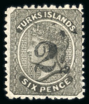 Stamp of Turks and Caicos Islands 1881 substantial collection of the surcharge issues neatly presented and (in most cases) identified on Hagners in a binder