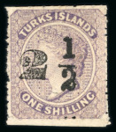 Stamp of Turks and Caicos Islands 1881 substantial collection of the surcharge issues neatly presented and (in most cases) identified on Hagners in a binder