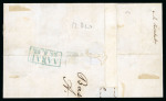 Stamp of Switzerland / Schweiz » Rayonmarken » Rayon II, gelb, ohne Kreuzeinfassung (STEIN B) 1852, Rayon II zusammen mit Rayon III auf Brief mit rotem FRANCO im Kasten von Basel