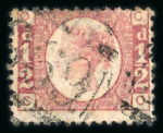 Stamp of Cyprus 1878-80 GB 1/2d rose pl. 15 and 1d red pl. 202 each with '969' postamark of Nicosia. (S. G. £775).
