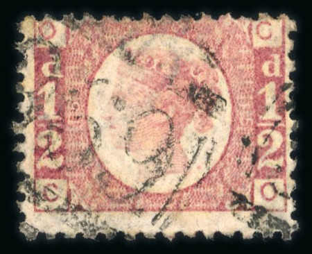 Stamp of Cyprus 1878-80 GB 1/2d rose pl. 15 and 1d red pl. 202 each with '969' postamark of Nicosia. (S. G. £775).