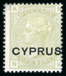 Stamp of Cyprus 1880-1948 accumulation on stocksheets in packet, the odds and ends from a substantial collection but with plenty of useful items