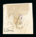 Stamp of India » 1852 Scinde Dawk 1852 1/2a White Scinde Dawk, large margins, sharp embossing, cancelled by Cooper Type I of Hyderabad