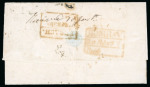 Stamp of India » 1854 Lithographs 1854 SG6 1/2a Blue Die II pair used on an entire cover