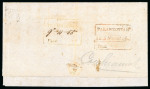 Stamp of India » 1854 Lithographs 1855 1a Deep Red Die I two singles on cover cancelled with diamond of dots cancel, posted from Palamootah to Tirunelvelli