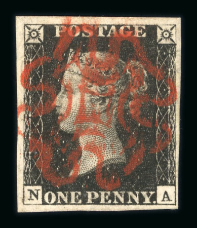 Stamp of Great Britain » 1840 1d Black and 1d Red plates 1a to 11 1840 1d black pl.5 NA state I and II, and 1d red-brown pl. 5 NA state II and III used