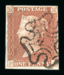 Stamp of Great Britain » 1840 1d Black and 1d Red plates 1a to 11 1840 1d black pl.5 NA state I and II, and 1d red-brown pl. 5 NA state II and III used