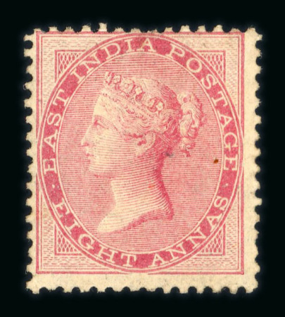 Stamp of India » 1855-1946 De La Rue and later Crown Colony Issues 1856-64 De La Rue 8a carmine and 8a pale carmine unused
