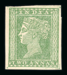 Stamp of India » 1854 Lithographs 1854 SG6 1/2a Blue Die II, SG13 1a deep red Die II and SG31 2a Green typograph