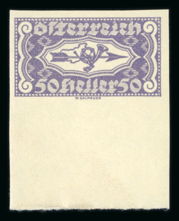 Stamp of Austria » 1st. Republic Austria Österreich 1921 Eilmarke 50H postfr. ungez. Randstück