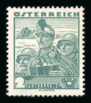 Stamp of Austria » 1st. Republic Austria Österreich 1934 Trachten 2S mit Plattenfehler postfr.