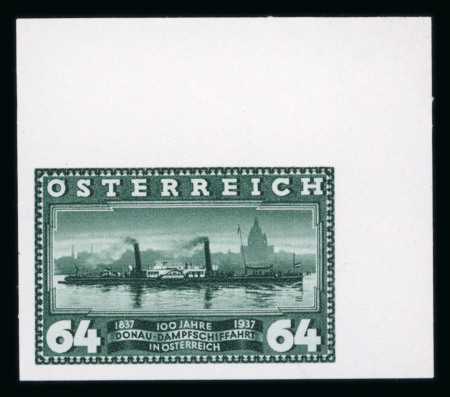 Stamp of Austria » 1st. Republic Austria Österreich 1937 100 J. DDSG Maria Anna ungezähnt