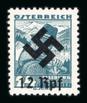 Stamp of Austria » Ostmark Austria Österreich 1938 Freimarken mit NICHT VERAUSGABTEM Hakenkreuzüberdruck