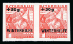 Stamp of Austria » 1st. Republic Austria Österreich 1935 Winterhilfe II in postfr. UNGEZÄHNTEN Paaren
