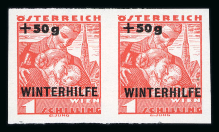 Stamp of Austria » 1st. Republic Austria Österreich 1935 Winterhilfe II in postfr. UNGEZÄHNTEN Paaren