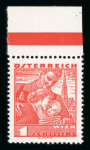 Stamp of Austria » 1st. Republic Austria Österreich Winterhilfe II gezähnt ohne Aufdruck postfr.