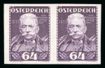 Stamp of Austria » 1st. Republic Austria Österreich 1935 Heerführer in ungzähnten postfr. Paaren