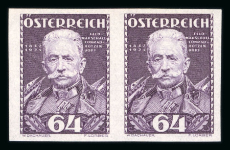 Stamp of Austria » 1st. Republic Austria Österreich 1935 Heerführer in ungzähnten postfr. Paaren