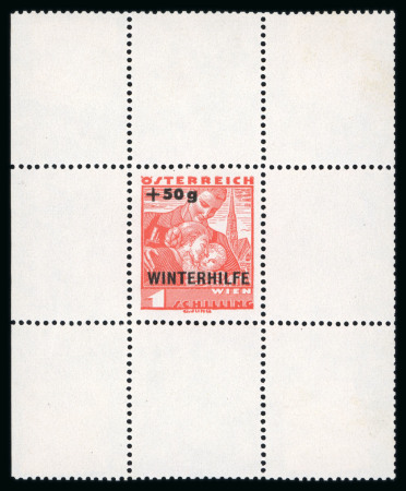 Stamp of Austria » 1st. Republic Austria Österreich 1935 Winterhilfe II kpl. in karminrot als gezähnte Einzelproben