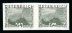Stamp of Austria » 1st. Republic Austria Österreich 1932 Kleine Landschaft in ungezähnten postfrischen Paaren