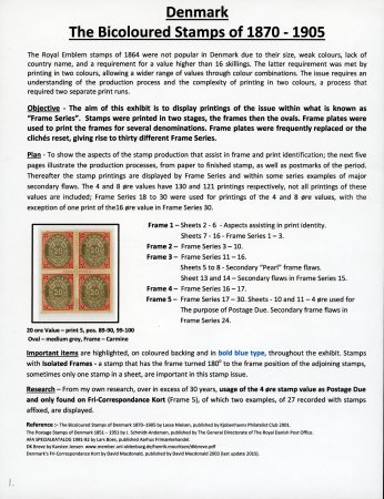 Stamp of Denmark » Collections 1870-1905, bi-coloured skilling and øre issues. A magnificent exhibition collection.