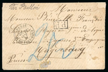 Stamp of France » Ballons Montés 1870, Lettre (avec correspondance) par Ballon Monté