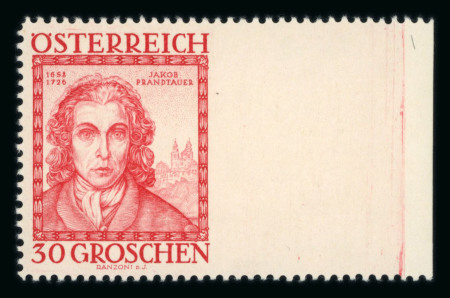 Stamp of Austria » 1st. Republic Austria Österreich 1934 Baumeister 30g rechts ungezähnt