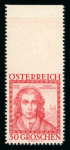 Stamp of Austria » 1st. Republic Austria Österreich 1934 Baumeister 30g oben ungezähnt
