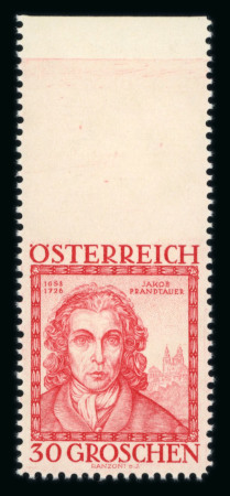 Stamp of Austria » 1st. Republic Austria Österreich 1934 Baumeister 30g oben ungezähnt