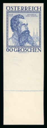Stamp of Austria » 1st. Republic Austria Österreich 1934 Baumeister kpl. Satz UNGEZÄHNT m. Bogenunterrand **