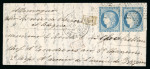 Stamp of France » Ballons Montés 1870, Lettre par Ballon Monté "Le Franklin" à  destination