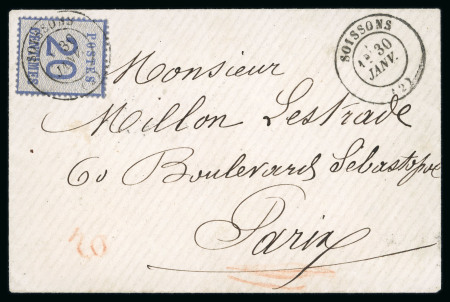 Stamp of France » Guerre de 1870-1871 1870, Alsace Lorraine Y&T n°6 oblitéré cachet à date